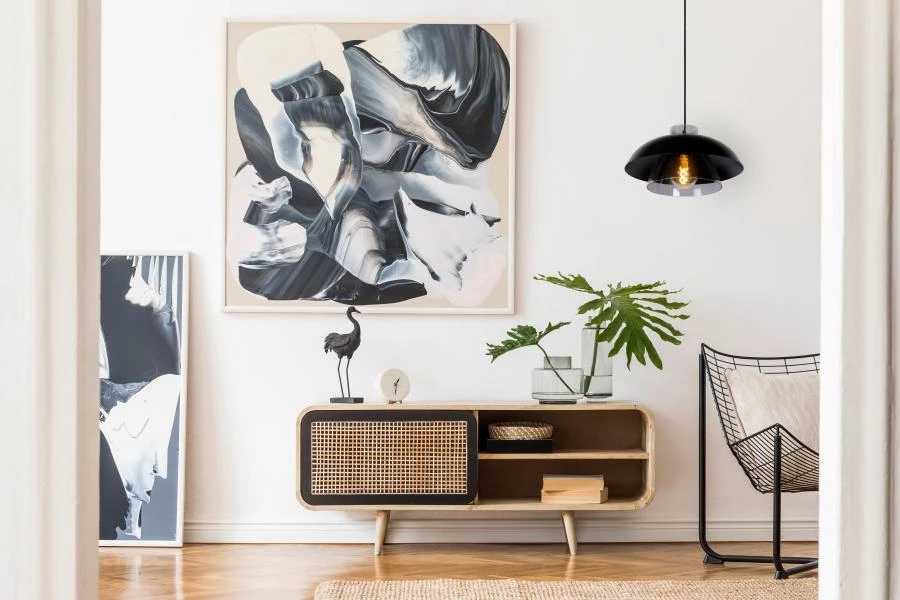 Lucide AVONMORE - Hanglamp - Ø 40 cm - 1xE27 - Zwart - sfeer 1